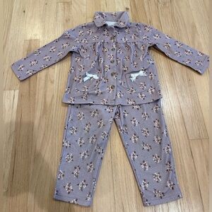 Nicole Miller Purple Floral Fleece Pajamas